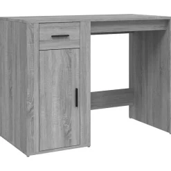 vidaXL skrivebord 100x49x75 cm konstrueret træ grå sonoma-eg
