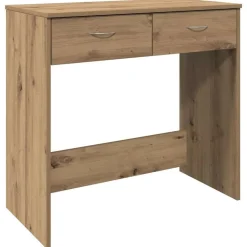 vidaXL skrivebord 80x40x75 cm konstrueret træ kunsteg
