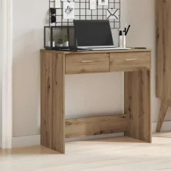 vidaXL skrivebord 80x40x75 cm konstrueret træ kunsteg