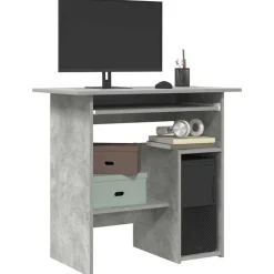 vidaXL skrivebord 80x45x74 cm konstrueret træ betongrå