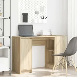 vidaXL skrivebord 120x42x76 cm konstrueret træ sonoma-eg