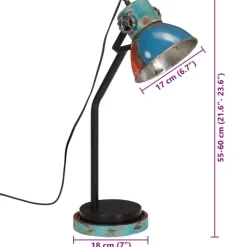 vidaXL skrivebordslampe 25 W 18x18x60 cm E27 flerfarvet
