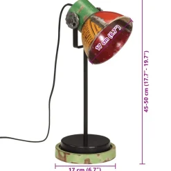 vidaXL skrivebordslampe 25 W 17x17x50 cm E27 flerfarvet