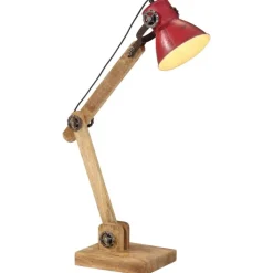 vidaXL skrivebordslampe 25 W 23x18x96 cm E27 rustik rød