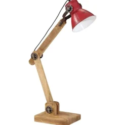 vidaXL skrivebordslampe 25 W 23x18x96 cm E27 rustik rød