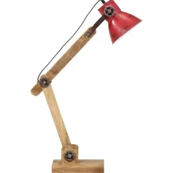 vidaXL skrivebordslampe 25 W 23x18x96 cm E27 rustik rød