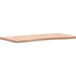 vidaXL skrivebordsplade 80x(36-40)x2,5 cm massivt bøgetræ