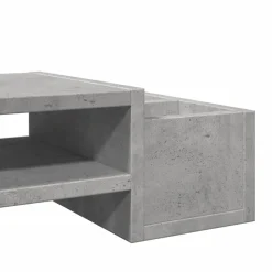 vidaXL skærmholder med opbevaring 70x27x15 cm konstrueret træ betongrå