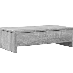 vidaXL skærmholder med skuffer 50x27x15 cm konstrueret træ grå sonoma