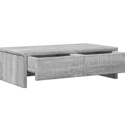 vidaXL skærmholder med skuffer 50x27x15 cm konstrueret træ grå sonoma