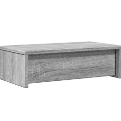 vidaXL skærmholder med skuffer 50x27x15 cm konstrueret træ grå sonoma