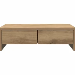 vidaXL skærmholder med skuffer 50x27x15 cm konstrueret træ kunsteg