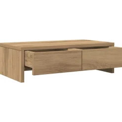 vidaXL skærmholder med skuffer 50x27x15 cm konstrueret træ kunsteg