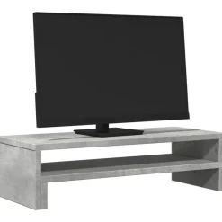 vidaXL skærmholder 54x22x15 cm konstrueret træ betongrå
