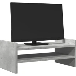 vidaXL skærmholder 50x27x20 cm konstrueret træ betongrå