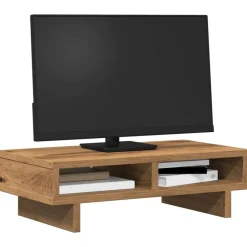 vidaXL skærmholder 50x27x15 cm konstrueret træ kunsteg