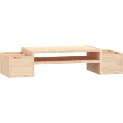 vidaXL skærmholder 70x27,5x15 cm massivt fyrretræ