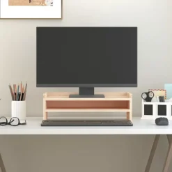 vidaXL skærmholder 50x24x16 cm massivt fyrretræ