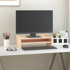 vidaXL skærmholder 50x24x16 cm massivt fyrretræ
