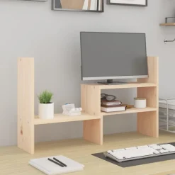 vidaXL skærmholder (39-72)x17x43 cm massivt fyrretræ