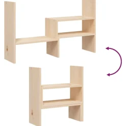 vidaXL skærmholder (39-72)x17x43 cm massivt fyrretræ