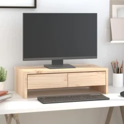 vidaXL skærmholder 50x27x15 cm massivt fyrretræ