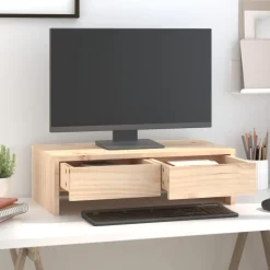 vidaXL skærmholder 50x27x15 cm massivt fyrretræ