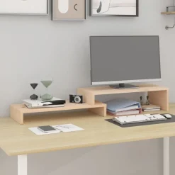 vidaXL skærmholder (52-101)x22x14 cm massivt fyrretræ