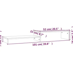 vidaXL skærmholder (52-101)x22x14 cm massivt fyrretræ