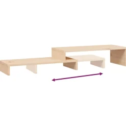 vidaXL skærmholder (52-101)x22x14 cm massivt fyrretræ