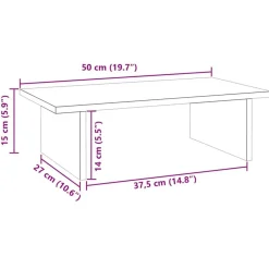 vidaXL skærmholder 50x27x15 cm massivt fyrretræ