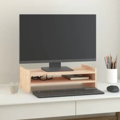 vidaXL skærmholder 50x27x15 cm massivt fyrretræ