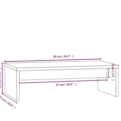 vidaXL skærmholder 50x27x15 cm massivt fyrretræ