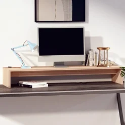 vidaXL skærmholder 100x27x15 cm massivt fyrretræ