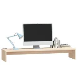 vidaXL skærmholder 100x27x15 cm massivt fyrretræ