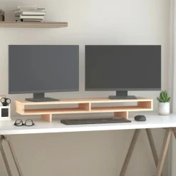 vidaXL skærmholder 100x27x14 cm massivt fyrretræ