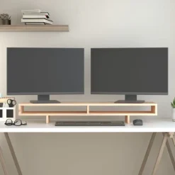 vidaXL skærmholder 100x27x14 cm massivt fyrretræ
