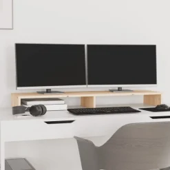 vidaXL skærmholder 100x27x10 cm massivt fyrretræ