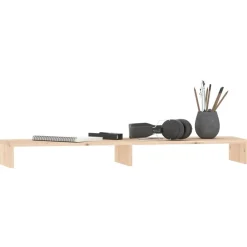 vidaXL skærmholder 100x27x10 cm massivt fyrretræ