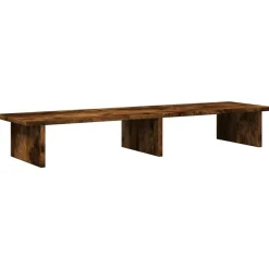 vidaXL skærmstander 100x27x15 cm konstrueret træ røget egetræsfarve
