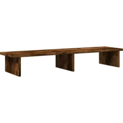 vidaXL skærmstander 100x27x15 cm konstrueret træ røget egetræsfarve