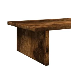 vidaXL skærmstander 100x27x15 cm konstrueret træ røget egetræsfarve