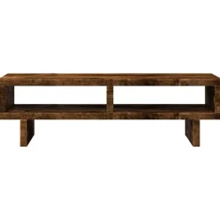 vidaXL skærmstander 50x27x15 cm konstrueret træ røget egetræsfarve