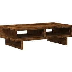 vidaXL skærmstander 50x27x15 cm konstrueret træ røget egetræsfarve