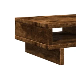 vidaXL skærmstander 50x27x15 cm konstrueret træ røget egetræsfarve