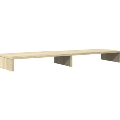 vidaXL skærmstander 100x27x10 cm konstrueret træ sonoma-eg