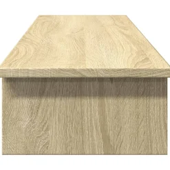 vidaXL skærmstander 100x27x15 cm konstrueret træ sonoma-eg