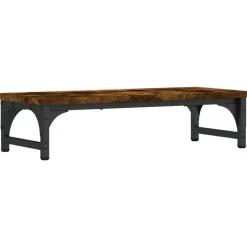 vidaXL skærmstander 55x23x14 cm konstrueret træ røget egetræsfarve
