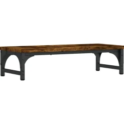 vidaXL skærmstander 55x23x14 cm konstrueret træ røget egetræsfarve