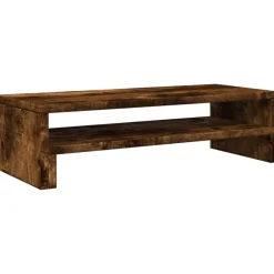 vidaXL skærmstander 54x22x15 cm konstrueret træ røget egetræsfarve